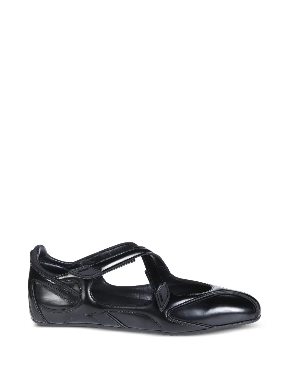 The Attico "Floor 01'' black ballerina flat Zwart