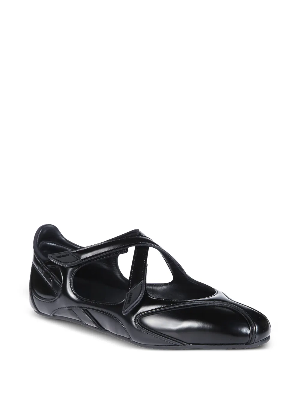 The Attico "Floor 01'' black ballerina flat Zwart