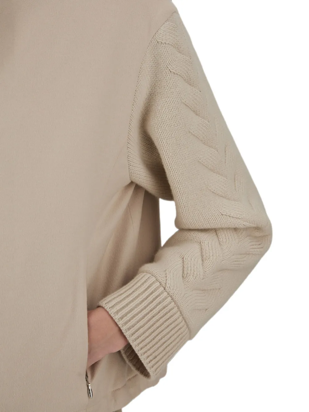 Herno Resort kabelgebreid jack Beige