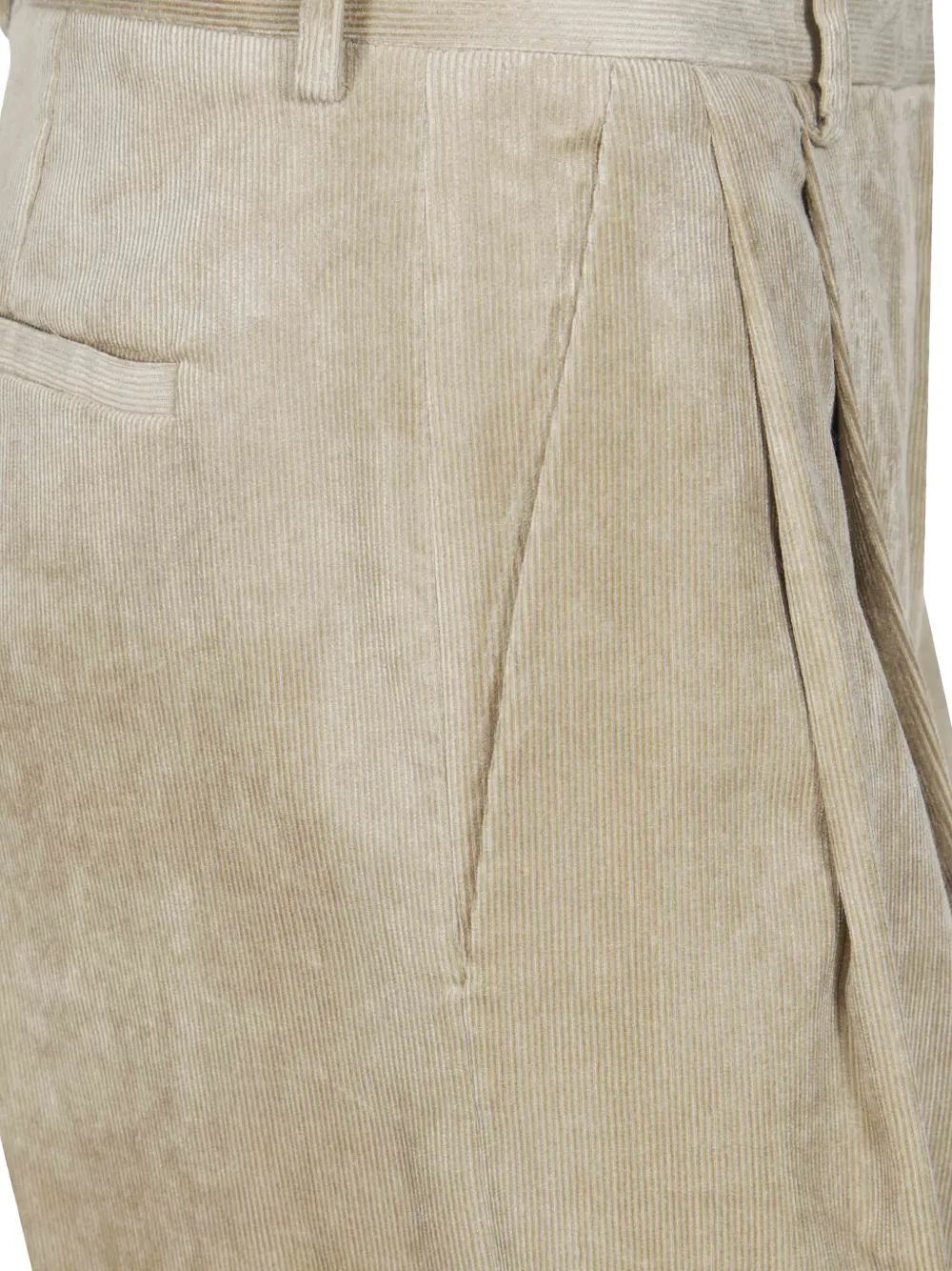 Antonelli Ribfluwelen plooibroek Beige