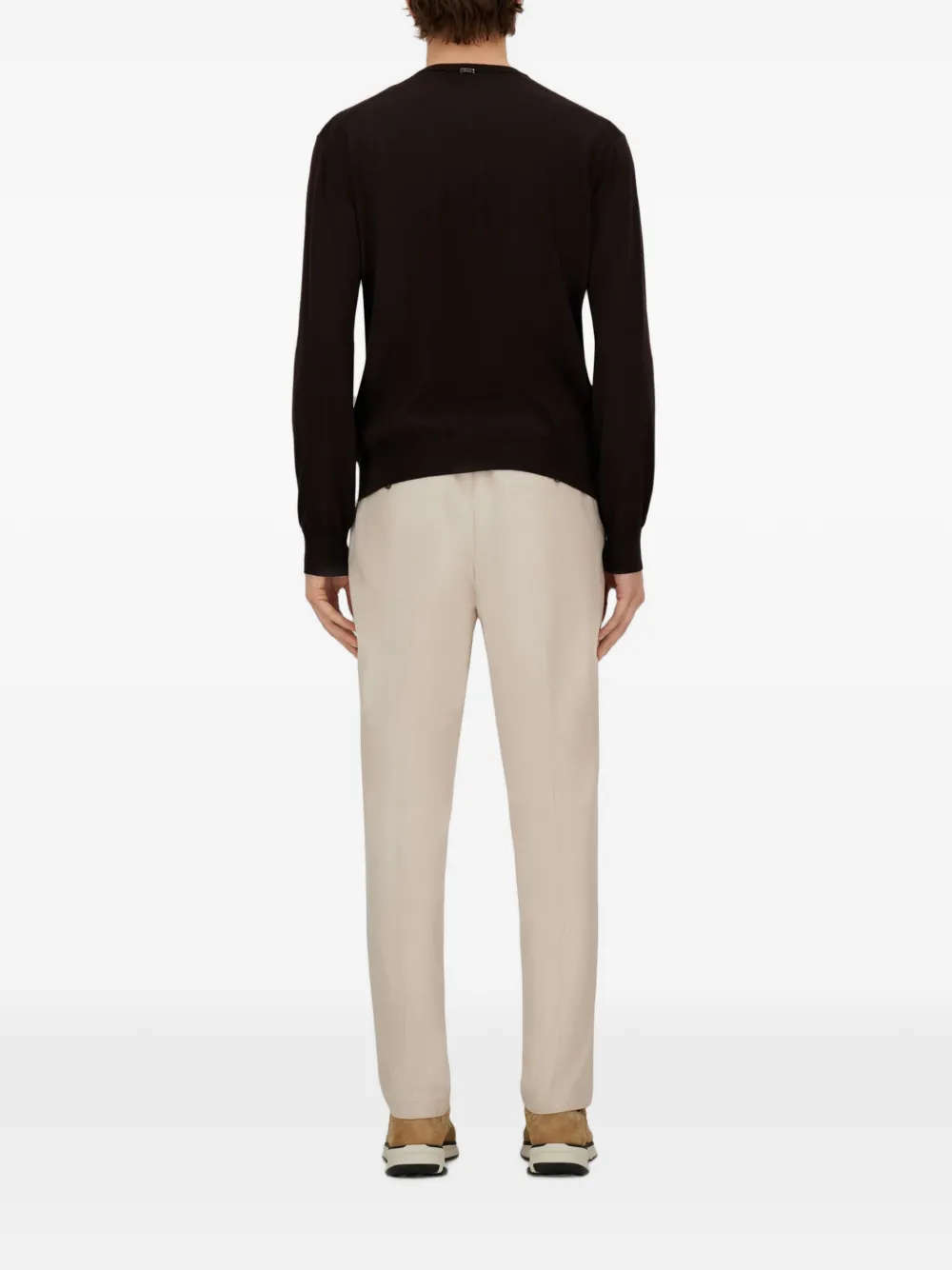 Herno Resort trui met stiksels Bruin
