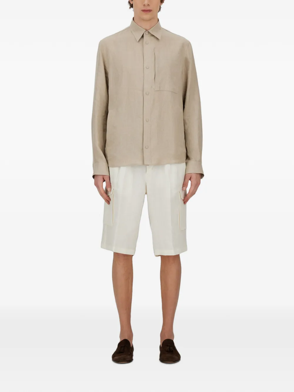 Herno Resort shirtjack met vervaagd effect Beige