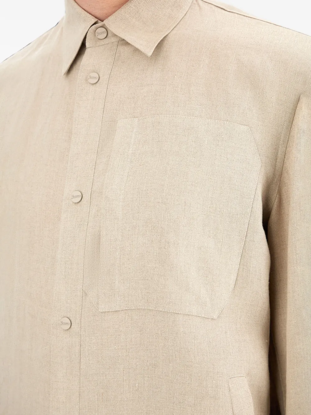 Herno Resort shirtjack met vervaagd effect Beige