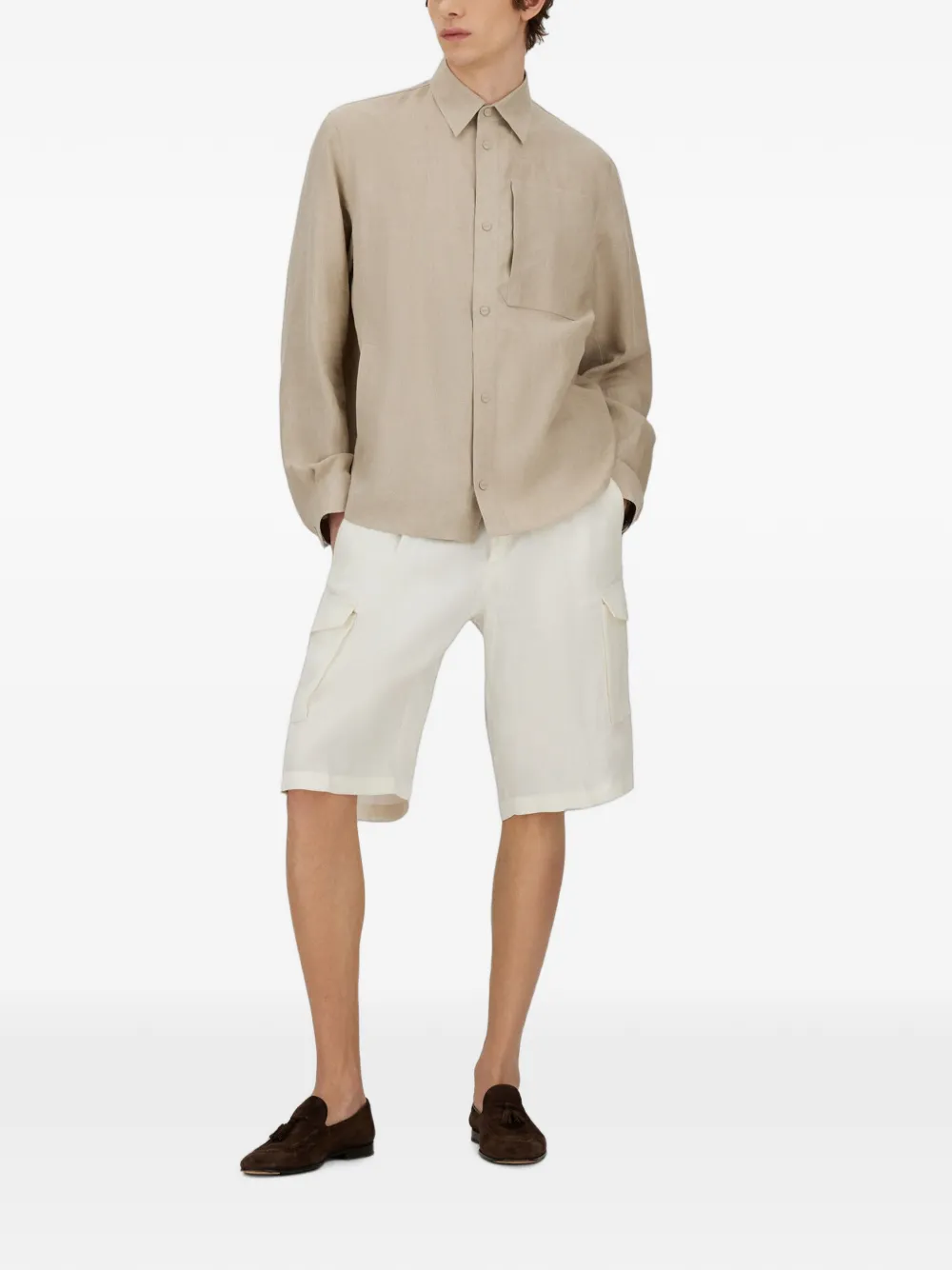 Herno Resort shirtjack met vervaagd effect Beige