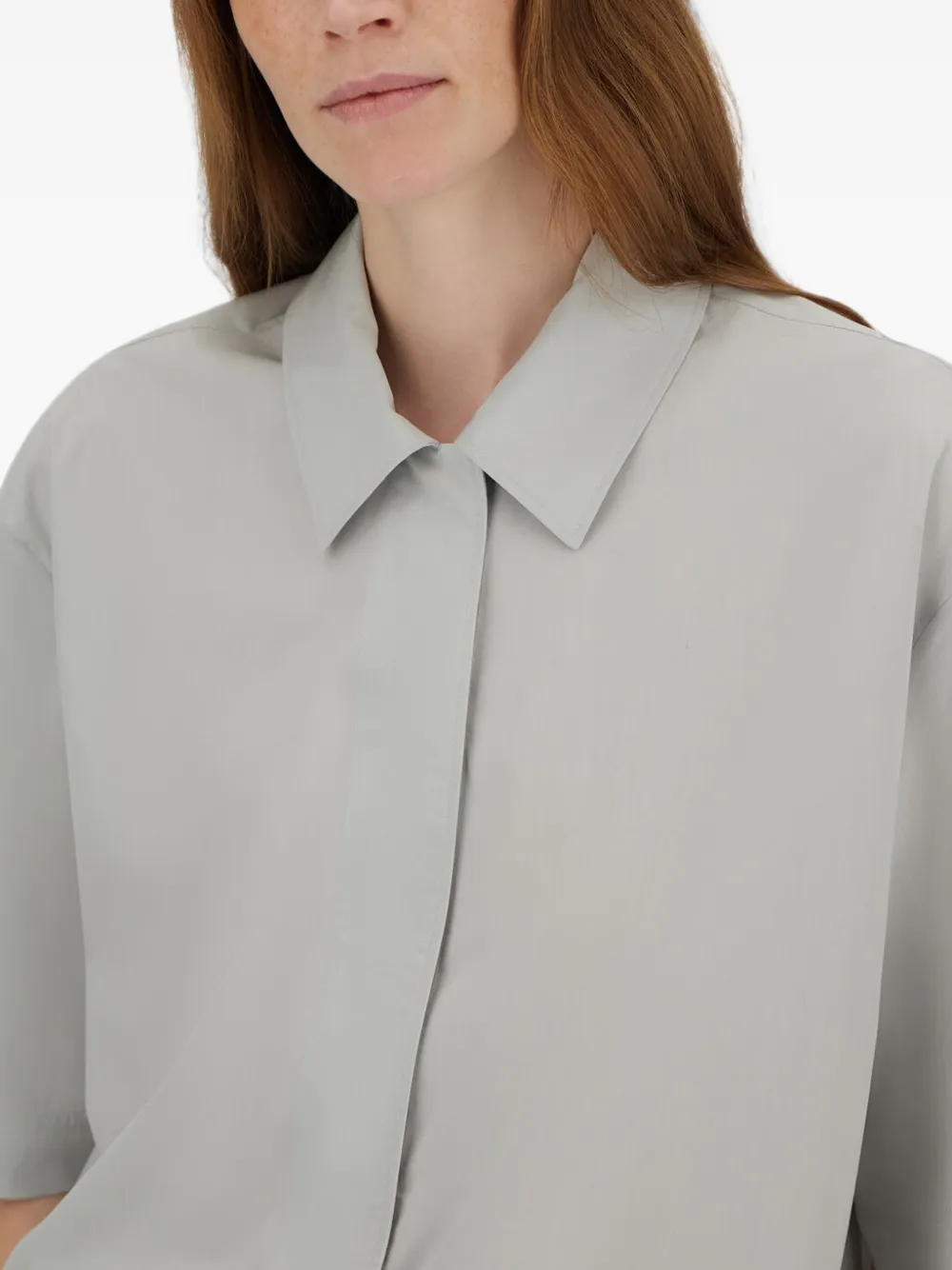 Herno Resort blouse met elastische zoom Grijs