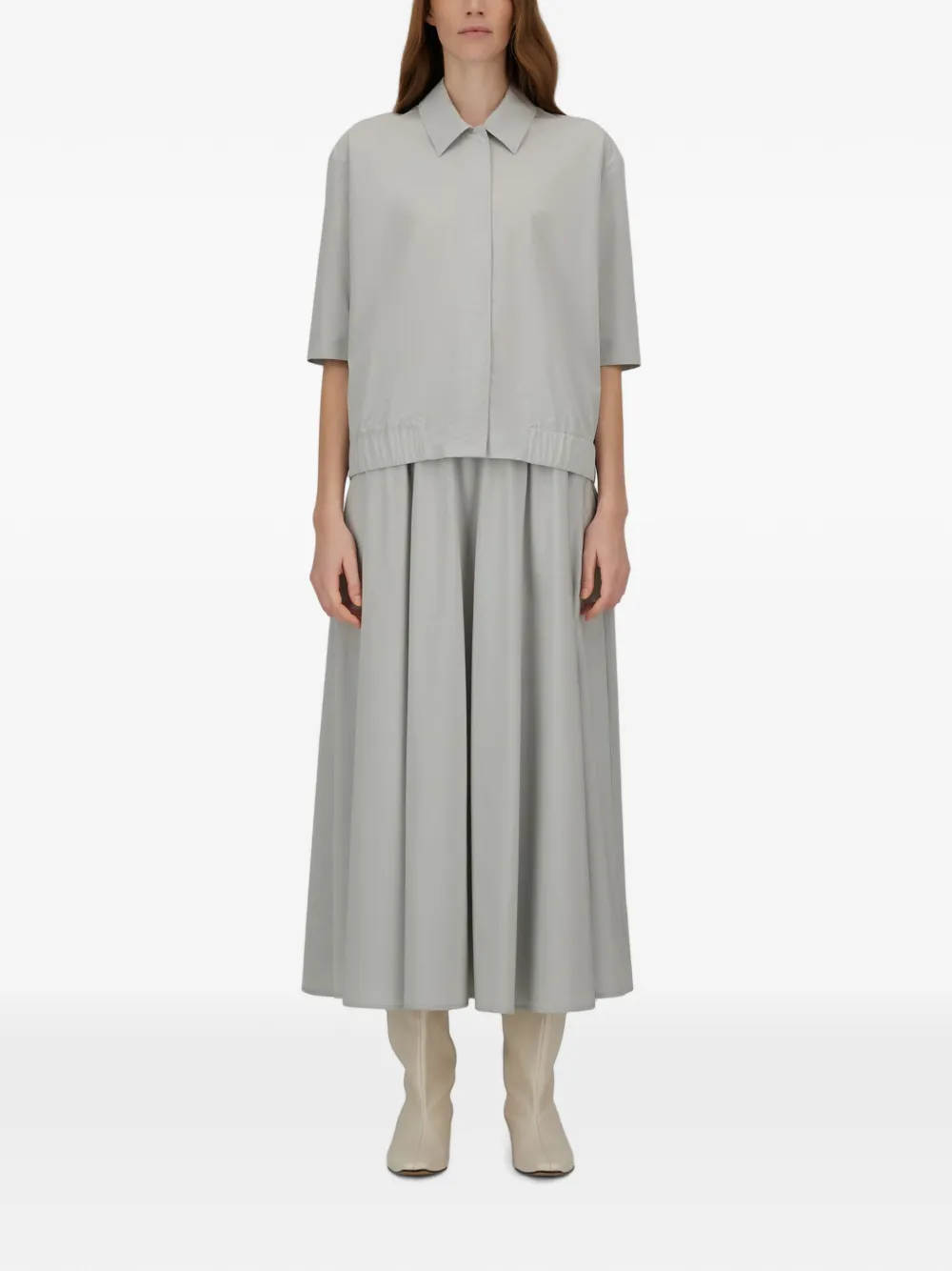 Herno Resort blouse met elastische zoom Grijs