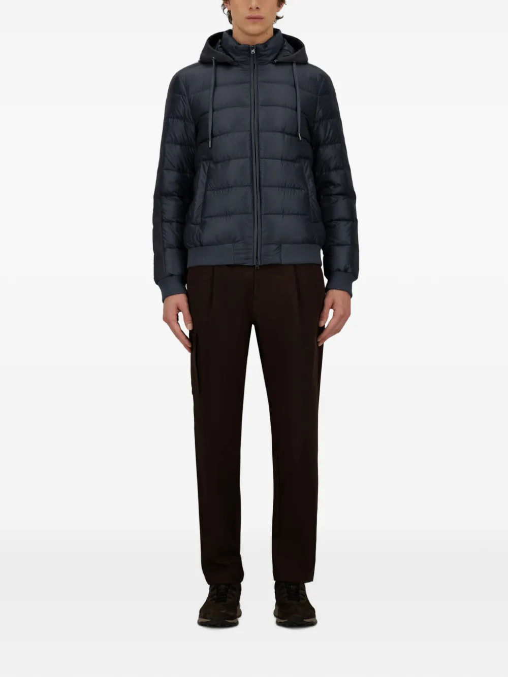 Herno Gewatteerd jack met capuchon Blauw