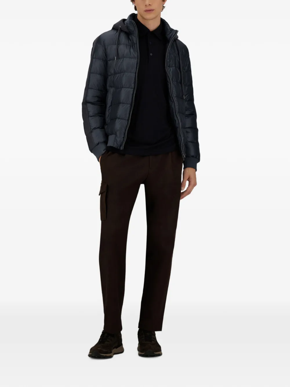 Herno Gewatteerd jack met capuchon Blauw