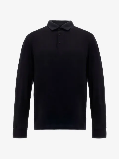 Herno long-sleeve wool polo shirt