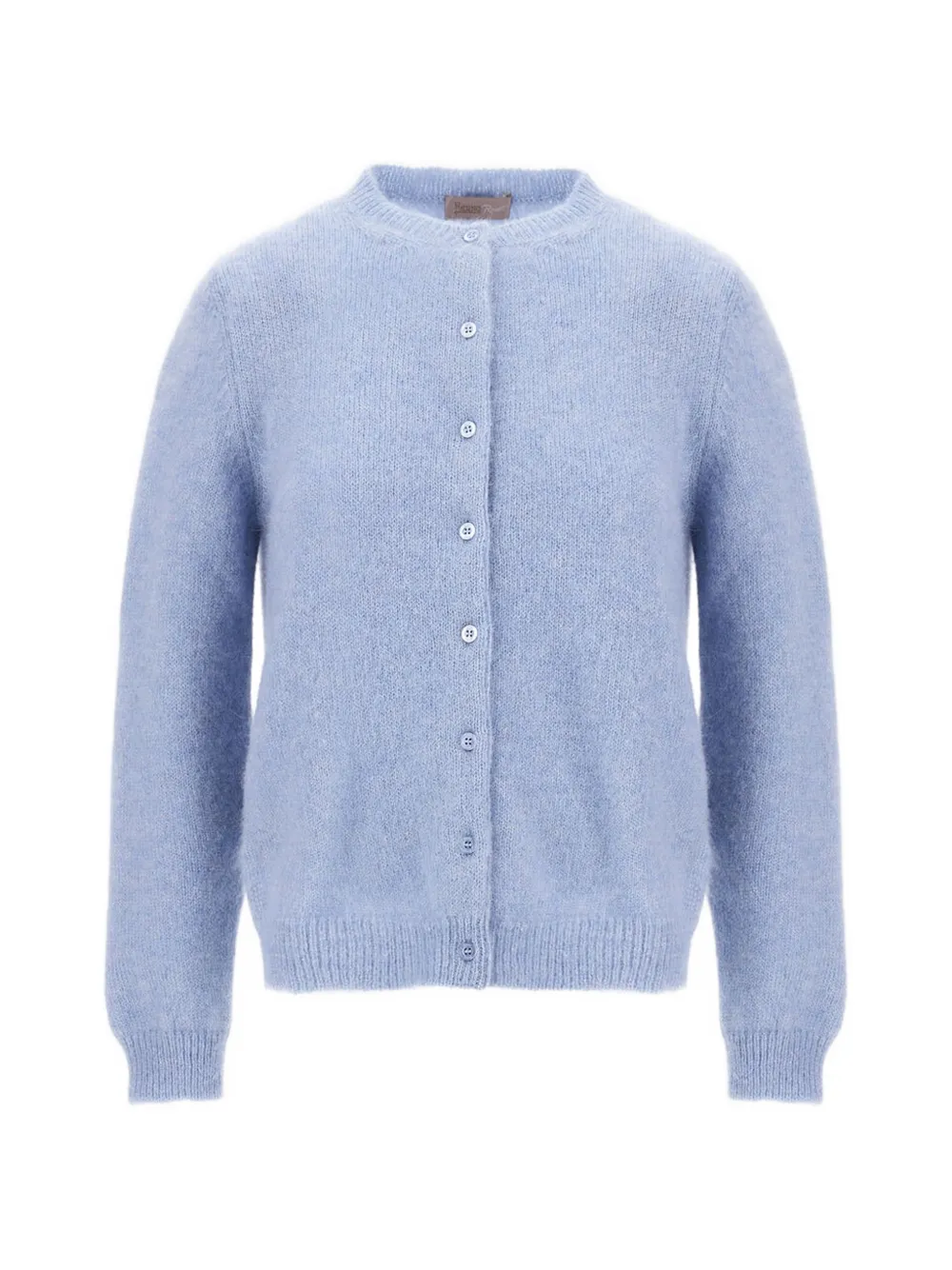 Herno stocking-stitch crew-neck cardigan - Blu