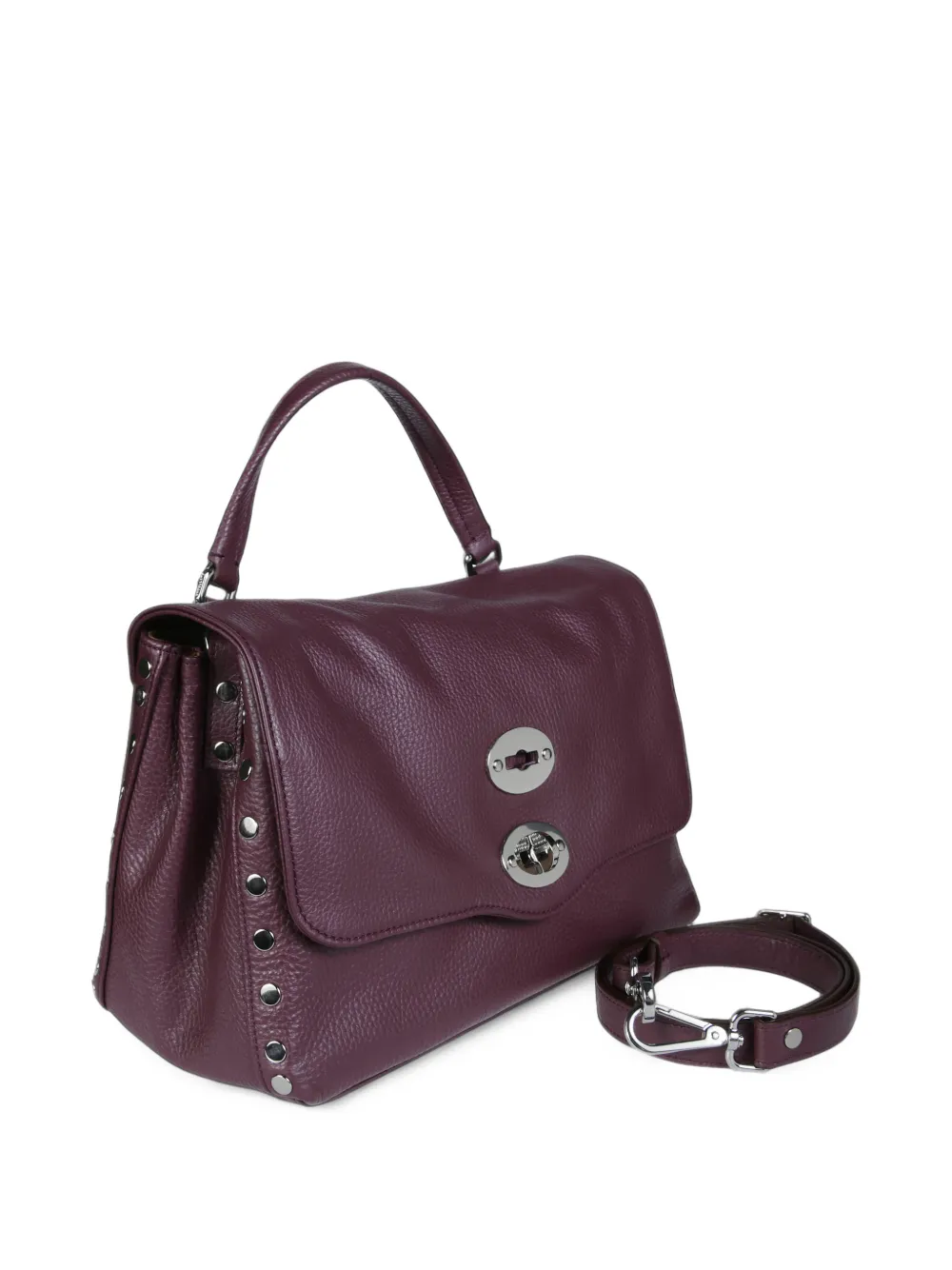 Zanellato small Postina studded cross body bag Paars