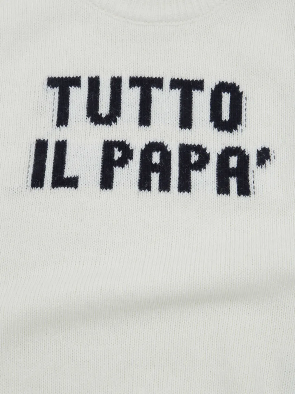 MC2 Saint Barth Kids intarsia-knit slogan sweater Wit