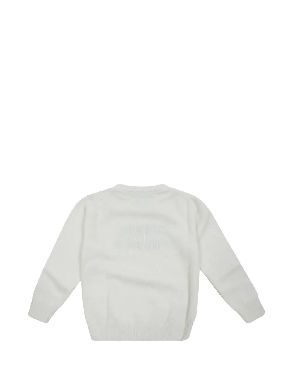 MC2 Saint Barth Kids intarsia-knit slogan sweater Wit