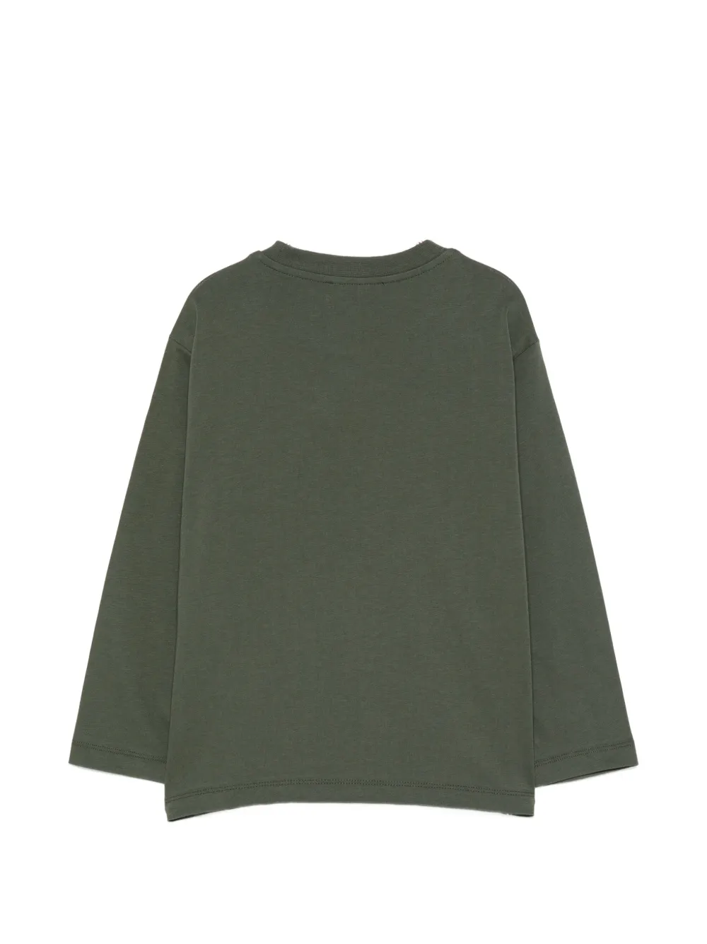 Emporio Armani Kids T-shirt met lange mouwen en logo-print Groen
