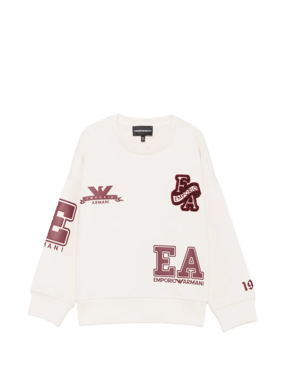 Emporio Armani Kids logo-patch sweatshirt - Toni neutri