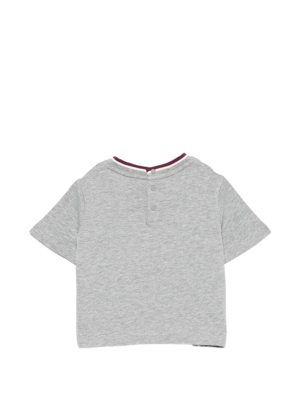 Emporio Armani Kids T-shirt met drukknoop en logo-patch Grijs