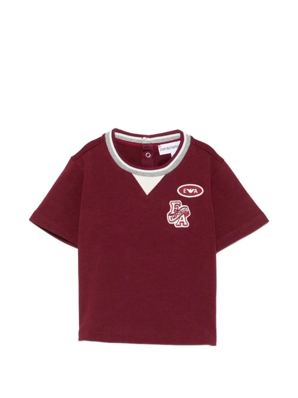 Emporio Armani Kids logo-patch short-sleeve T-shirt - Rosso