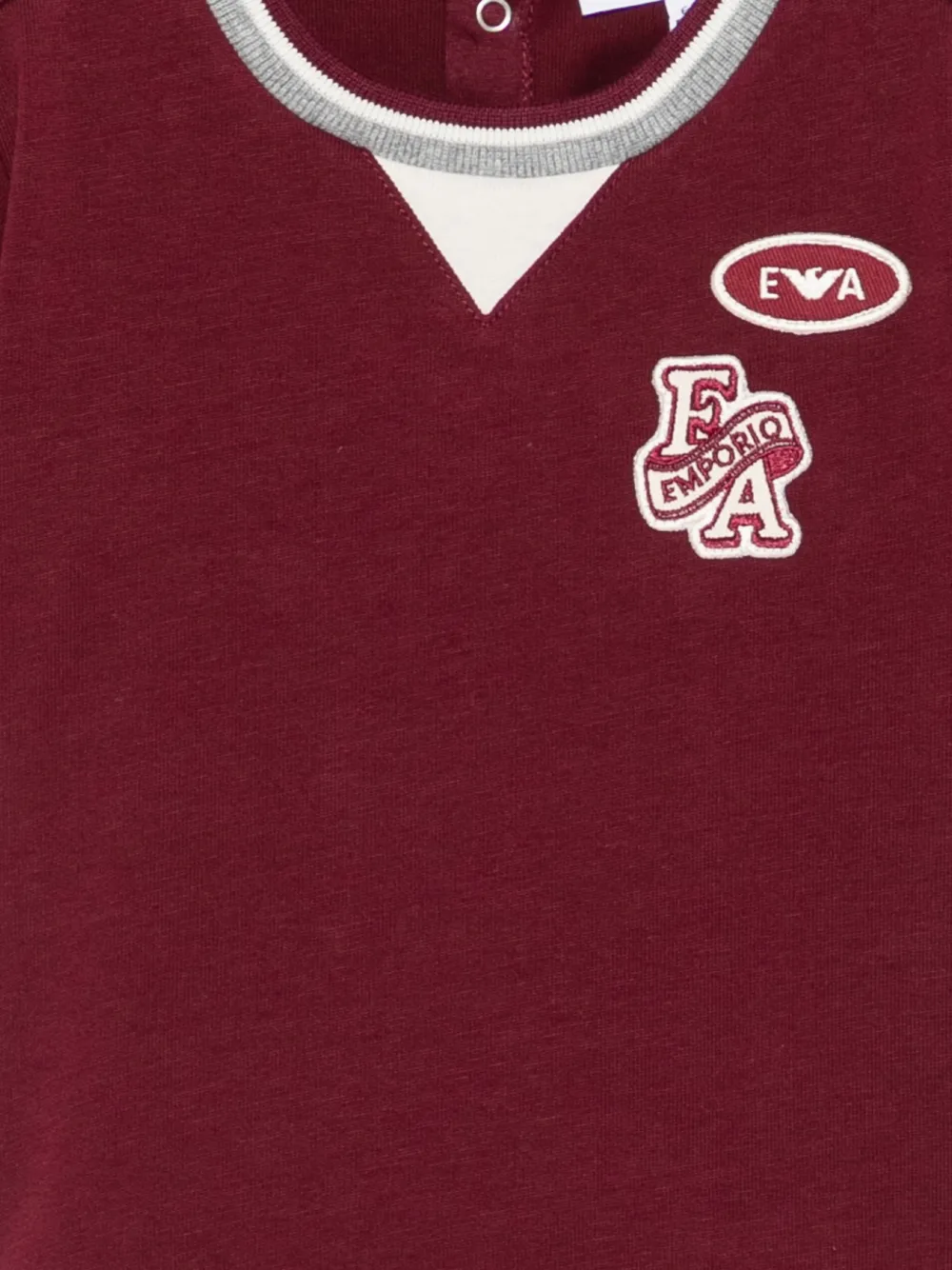 Emporio Armani Kids T-shirt met logopatch en korte mouwen Rood