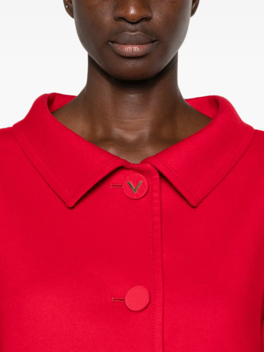 Valentino Garavani Jas met enkele rij knopen Rood