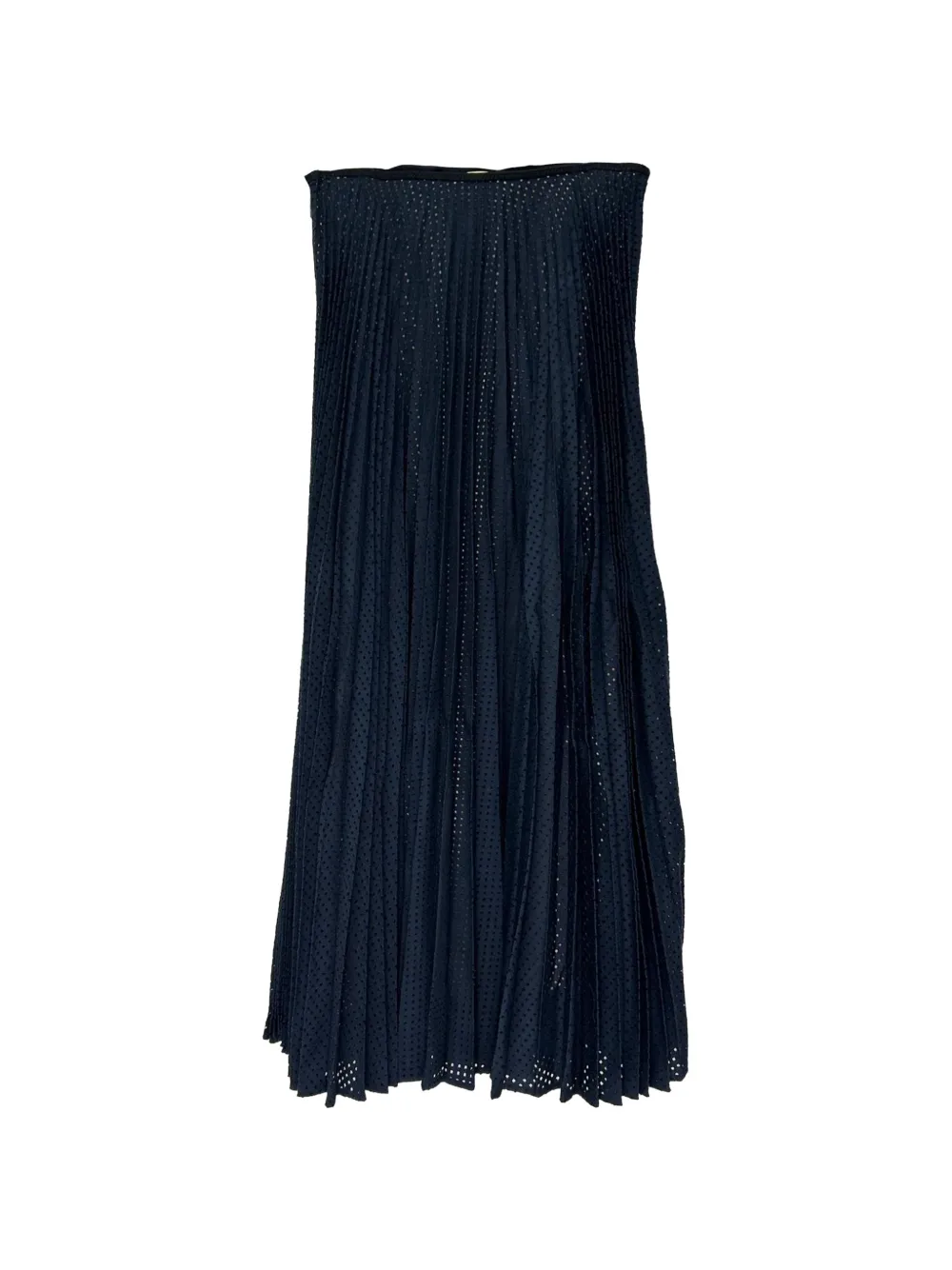 Fendi Pre-Owned 2010s pleated perforated midi skirt - Blau