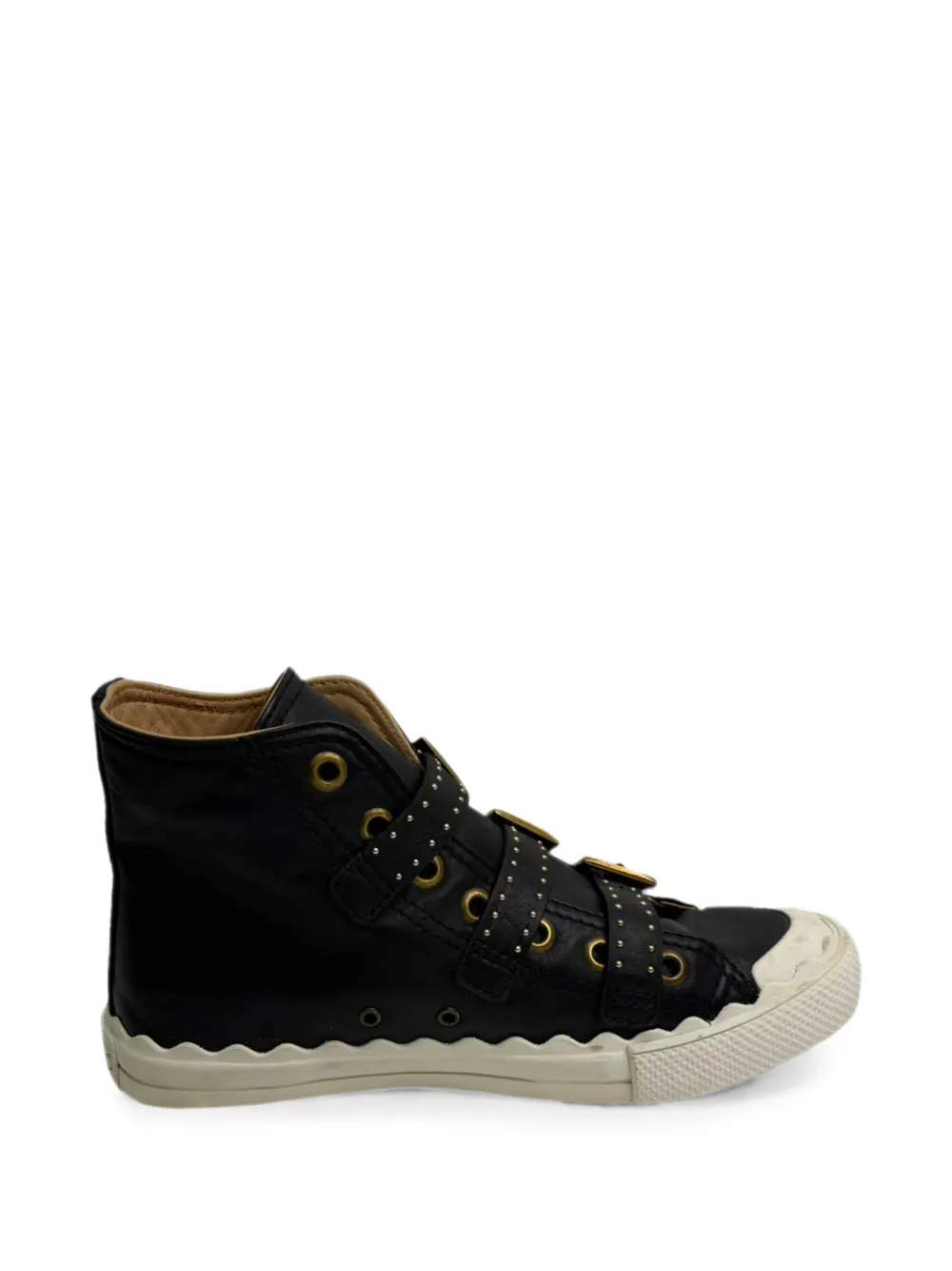 Chloé Vintage studded buckle-strap sneakers - Schwarz