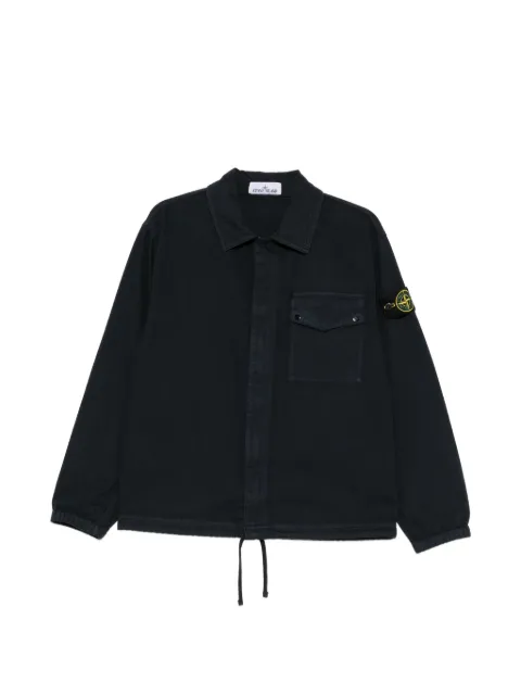 Stone Island Compass-motif patch-pocket shirt jacket