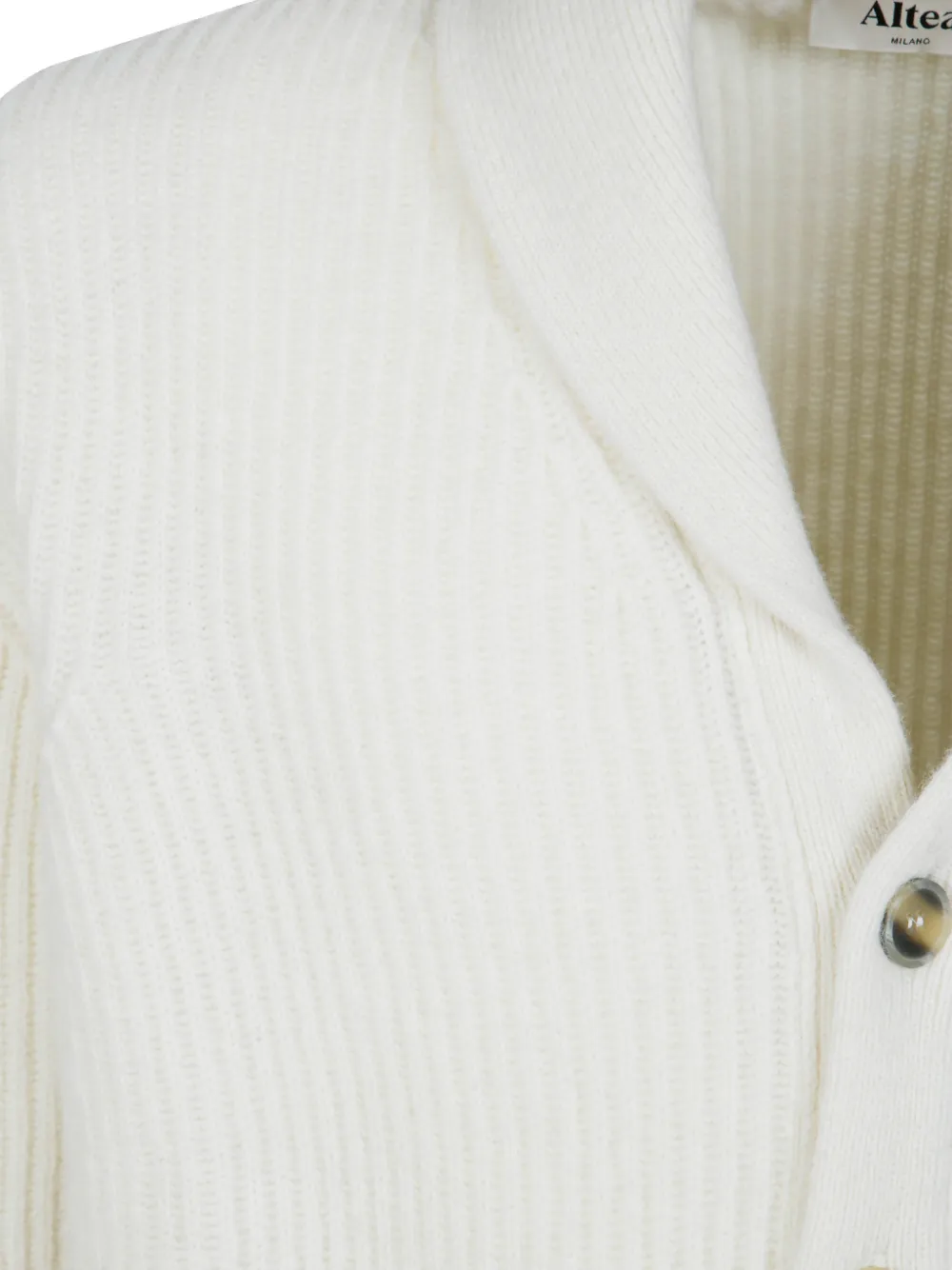 Altea shawl-collar ribbed cardigan Beige