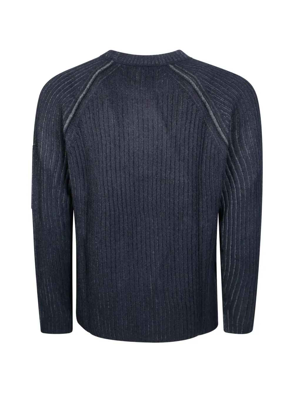 C.P. Company Fleece gebreide Lens trui met ronde hals Grijs