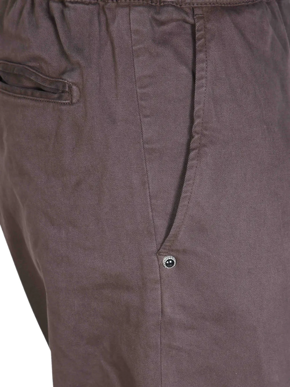 White Sand Gabardine broek met ceintuur Bruin
