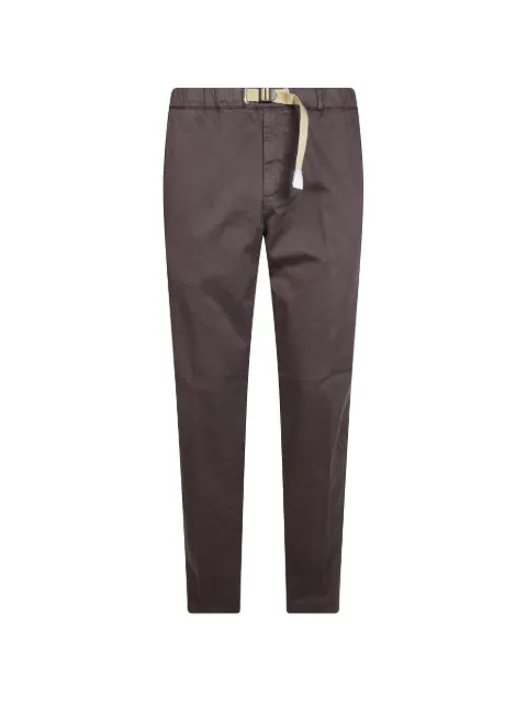 White Sand gabardine belted trousers