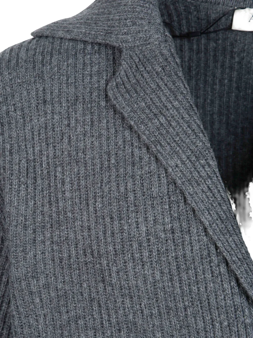 Altea ribbed-knit shawl-collar cardigan Grijs