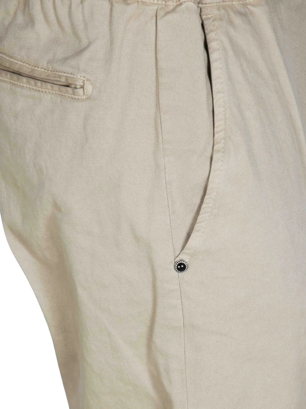 White Sand Gabardine broek met riem Beige