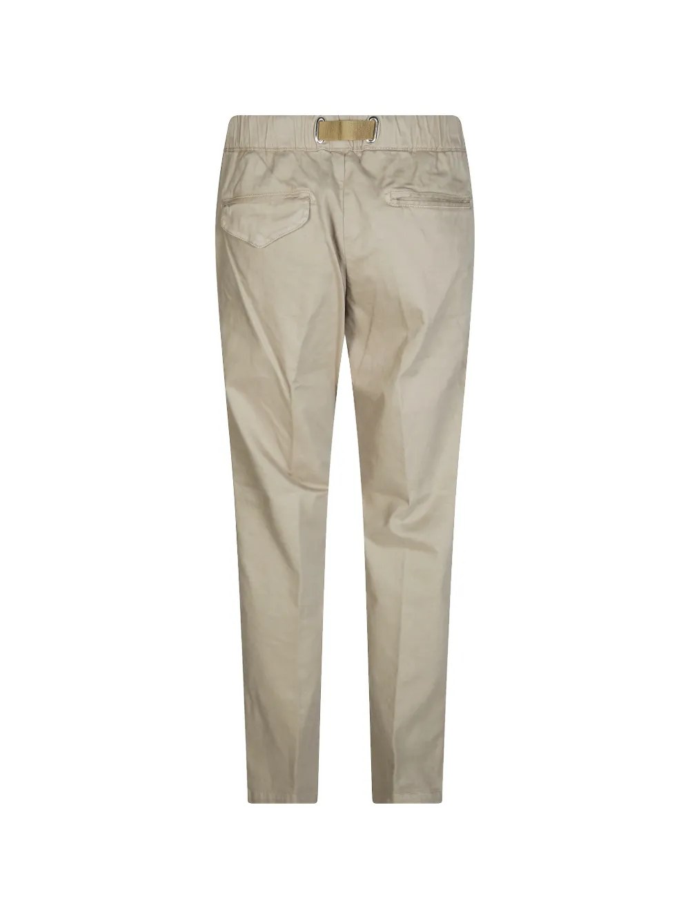 White Sand Gabardine broek met riem Beige