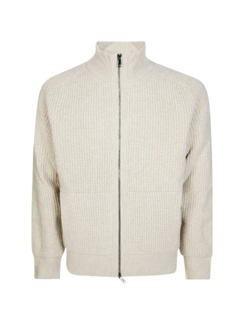 Altea waffle-knit zip-up cardigan