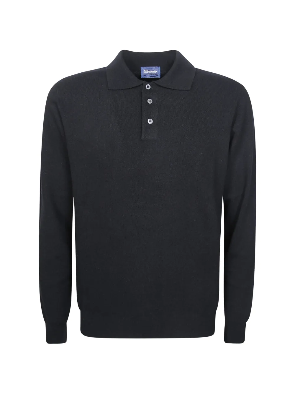 Drumohr long-sleeve knitted polo shirt - Nero