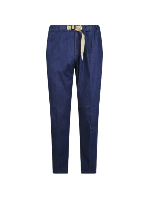 White Sand pantalon droit à taille ceinturée