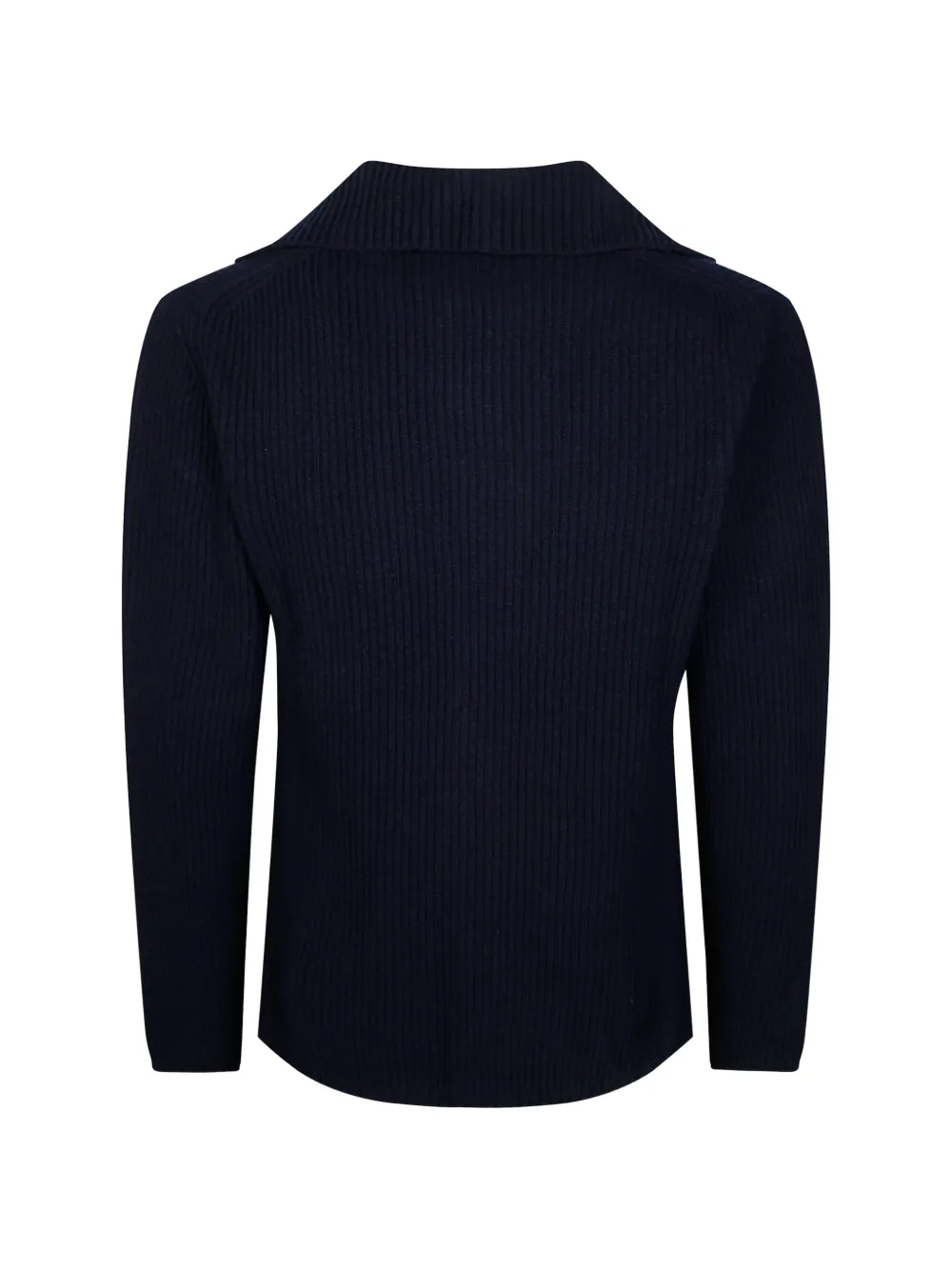 Altea Ribgebreide trui met gekerfde revers Blauw
