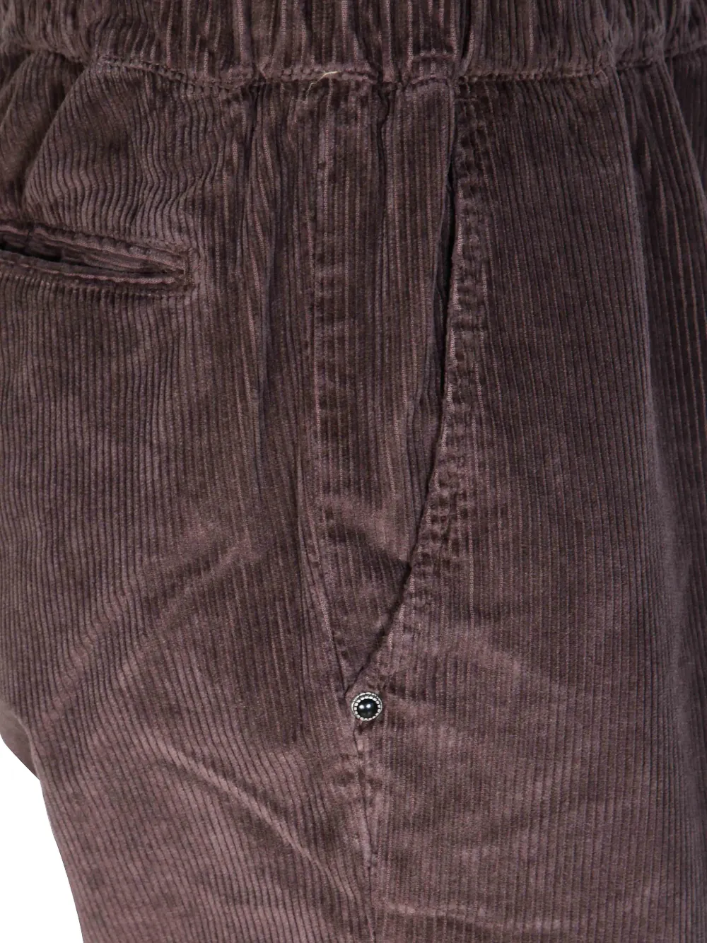 White Sand Broek met ribfluwelen-effect en gespband Bruin