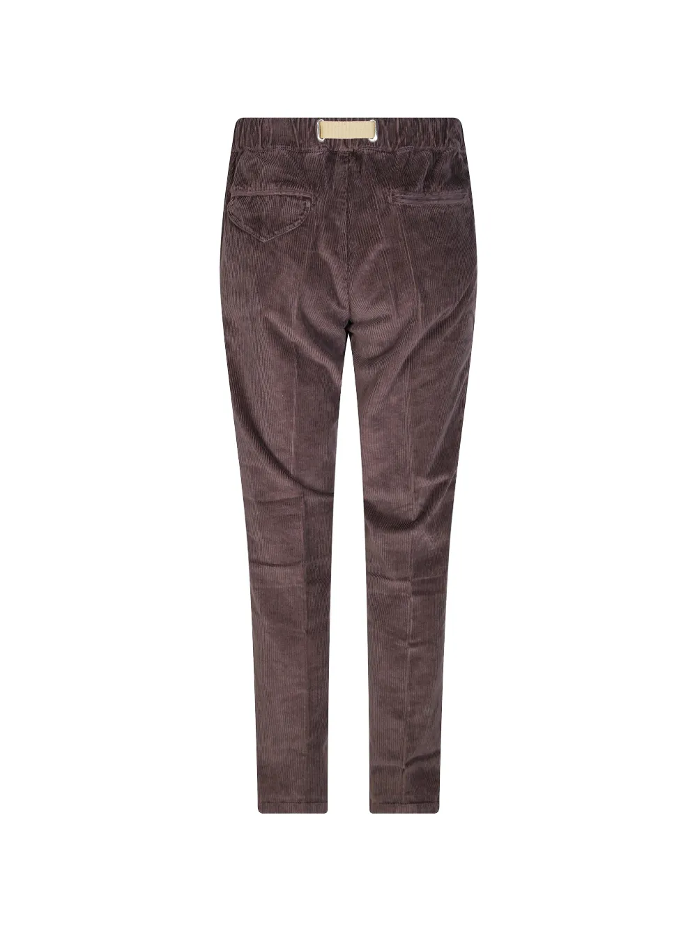 White Sand Broek met ribfluwelen-effect en gespband Bruin