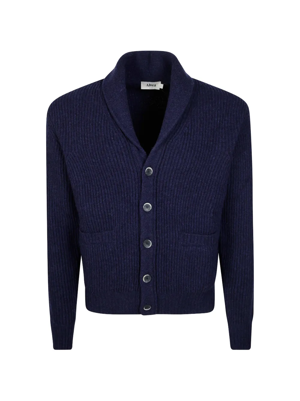 Altea ribbed shawl-collar cardigan - Blu