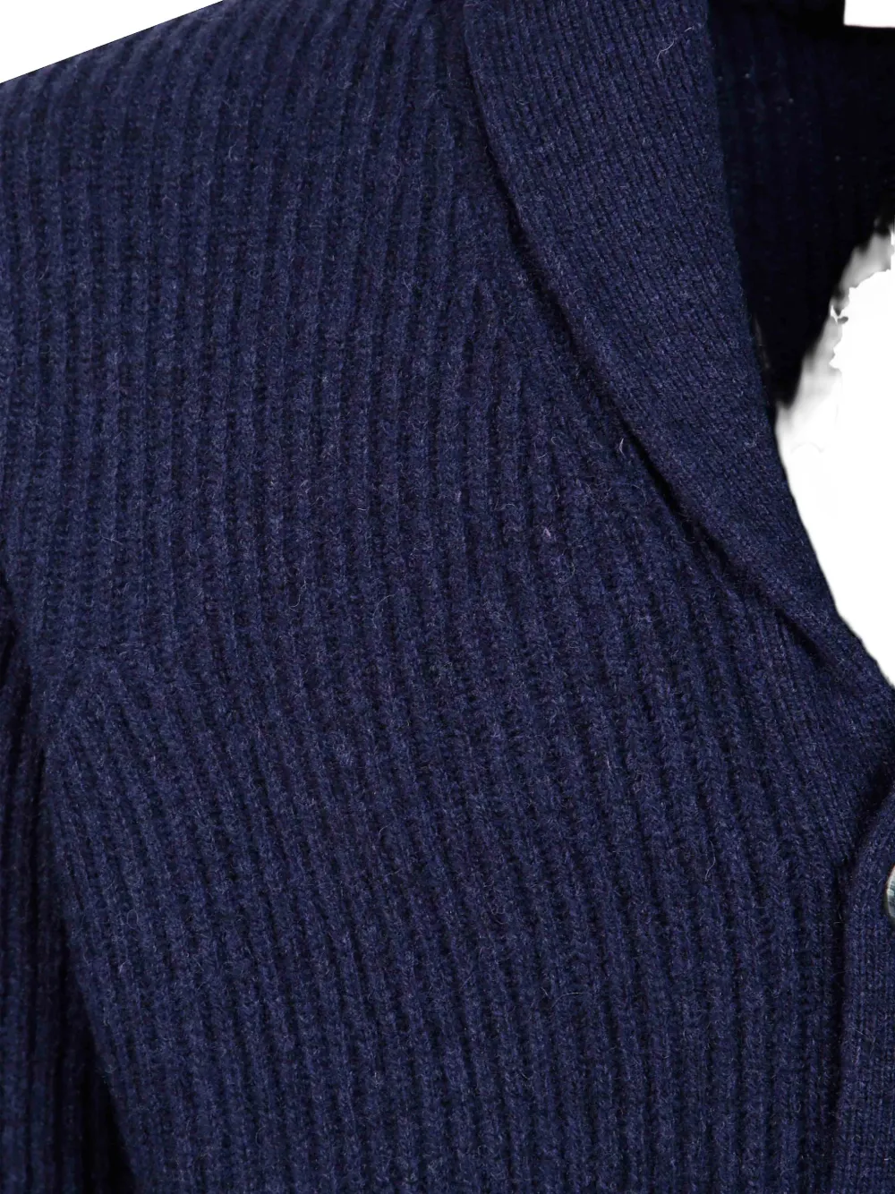 Altea ribbed shawl-collar cardigan Blauw