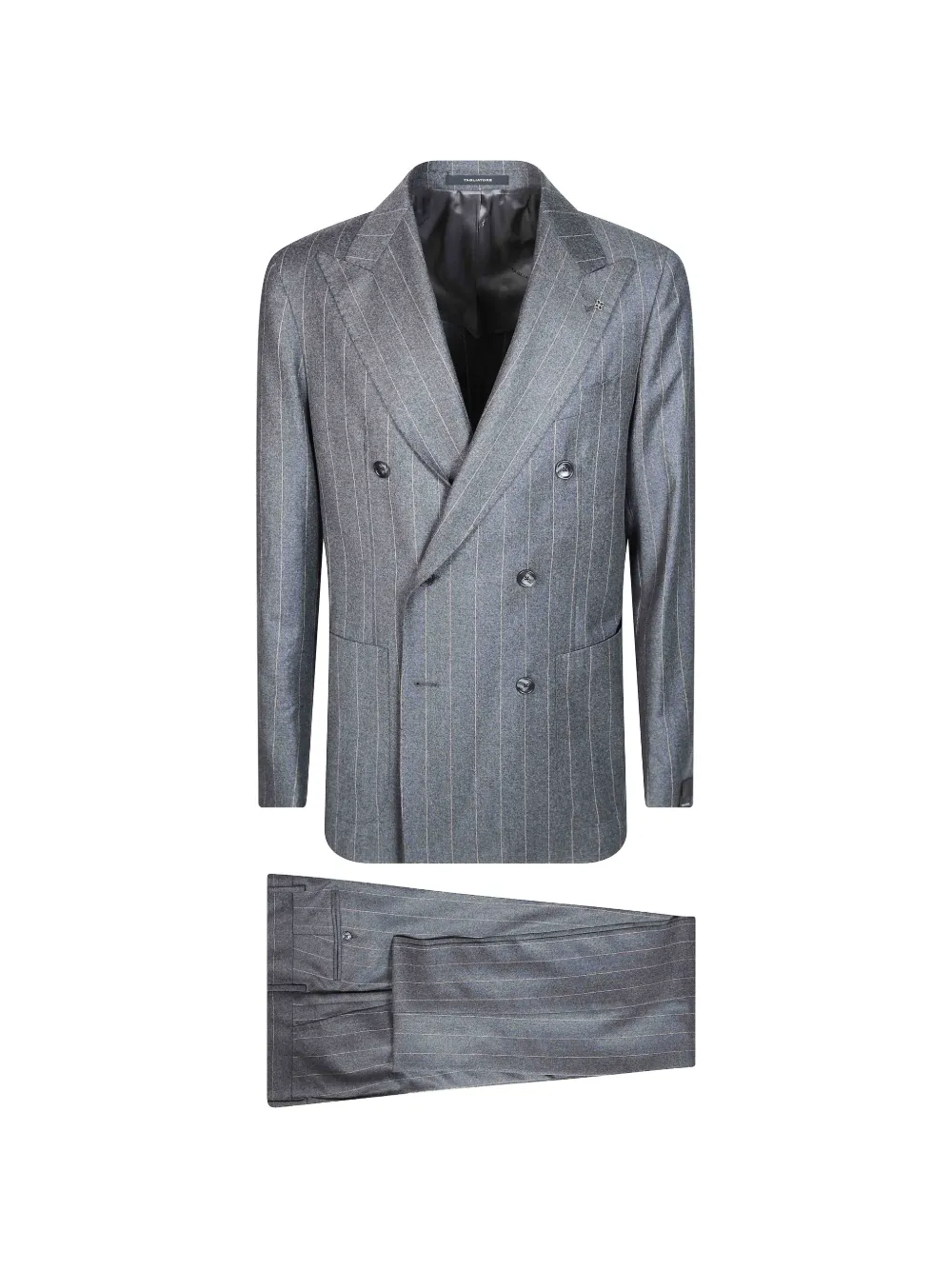 Tagliatore Vesuvio pinstripe double-breasted suit - Grau