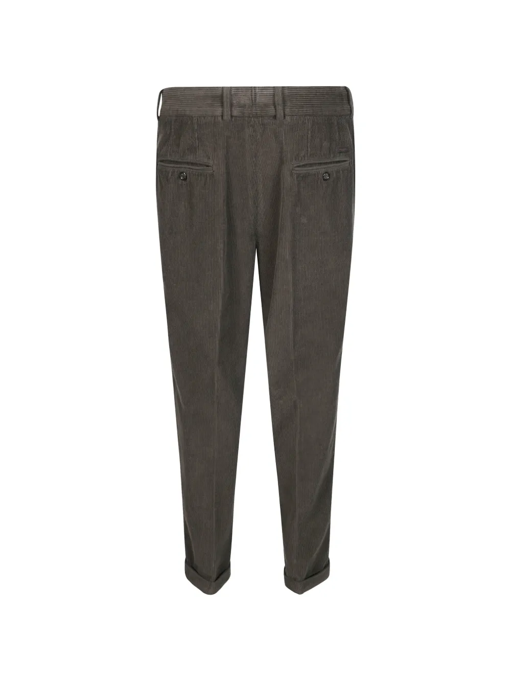 Paolo Pecora corduroy pleated trousers Grijs