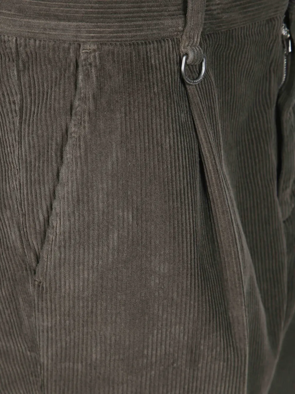 Paolo Pecora corduroy pleated trousers Grijs