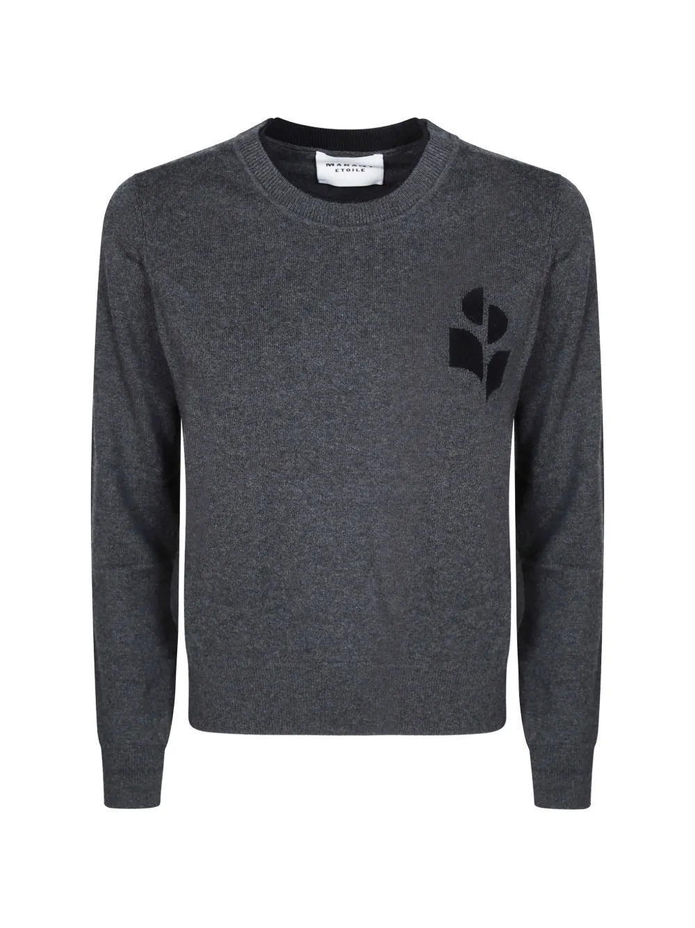 ISABEL MARANT Maglione con logo a intarsi - Grigio