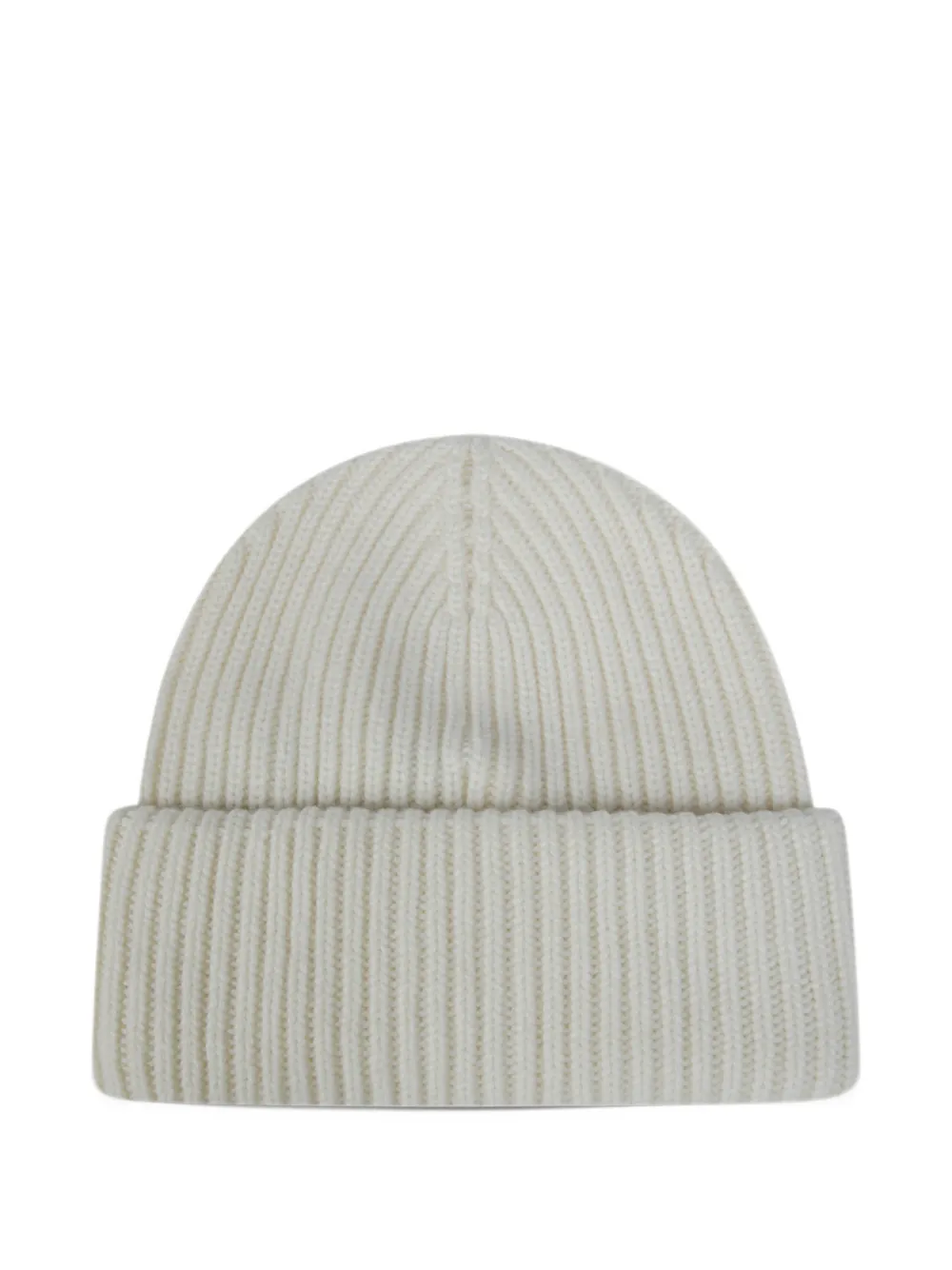MC2 Saint Barth Kids logo-patch ribbed-knit beanie hat Beige