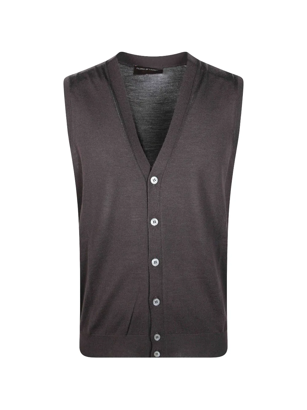Filippo De Laurentiis button-up V-neck vest - Grey