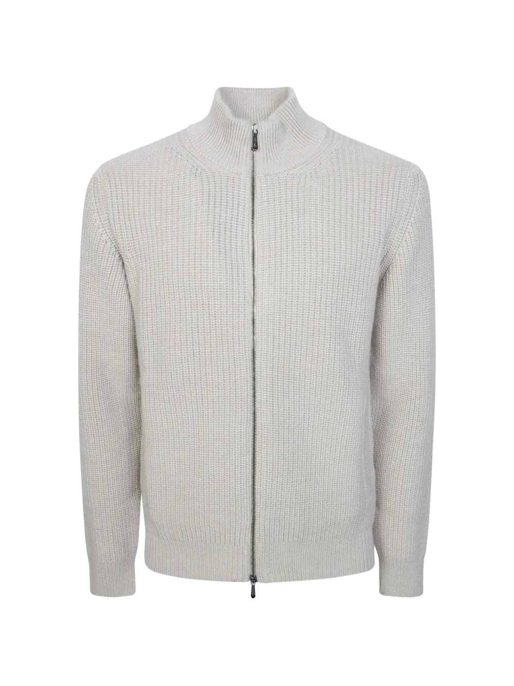 Drumohr ribbed-knit zip-up cardigan - Toni neutri