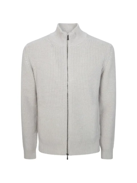Drumohr ribbed-knit zip-up cardigan