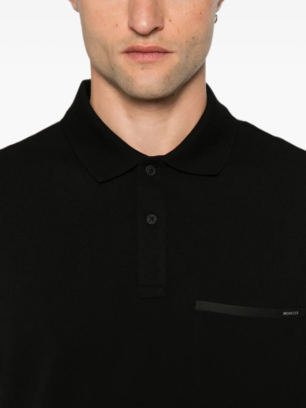 Moncler Poloshirt met borstzak Zwart